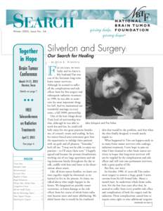 SEARCH Winter 2003, Issue No. 54 Together in Hope Brain Tumor