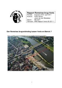 Rapport Romeinse brug-Venlo Periode: Auteurs: