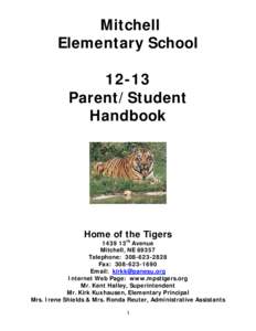 Mitchell Elementary School[removed]Parent/Student Handbook