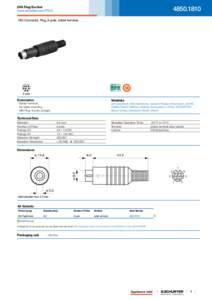 [removed]DIN Plug/Socket www.schurter.com/PG12 DIN Connector, Plug, 8-pole, solder terminal