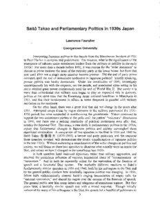 Sait6 Takao and  Parliamentary
