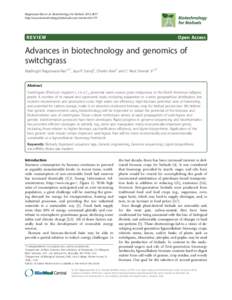 Advances in biotechnology and genomics of switchgrass