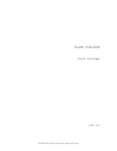 CLARK COOLIDGE  Clark Coolidge LINES 1967