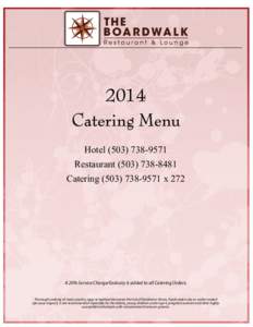 2014 Catering Menu Hotel[removed]Restaurant[removed]Catering[removed]x 272