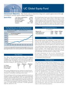 UC Global Equity Fund Investment Objective: The Fund seeks to maximize long-term capital appreciation through investing in various equity-related asset classes. Quick Stats	  1 Year Return)