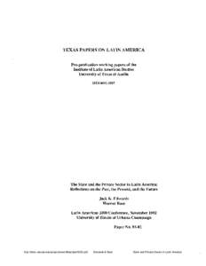 International trade / Privatization / Latin American Network Information Center / Government-owned corporation / Economic policy / Business / Chinese economic reform / Economics / Import substitution industrialization / Industrial policy