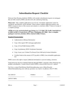 Microsoft Word - Subordination request checklist[removed]docx