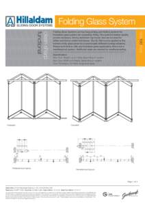 Folding Glass System slidefoldstack Specification Max Door Weight: up to 150kg depending on system Max Door Width and Height: depending on system