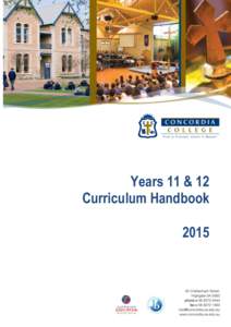 1  Years 11 & 12 Curriculum Handbook 2015