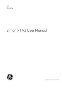 GE Security Simon XT V2 User Manual  P/N[removed] • REV A • ISS 24FEB10