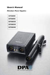 Users’s Manual Miniature Power Supplies MPS6001 MPS6010 MPS6020 MPS6030