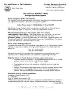 Microsoft Word - HSA Family Shelter System Flyer revised[removed]doc