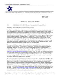 Federal Financial Institutions Examination Council[removed]Fairfax Drive • Room B7081a • Arlington, VA[removed] • ([removed] • FAX[removed] • http://www.ffiec.gov FIL[removed]June 23, 2014