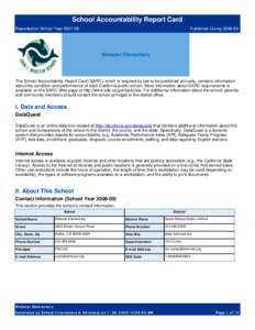 School Accountability Report Card Reported for School Year[removed]Published During[removed]Webster Elementary