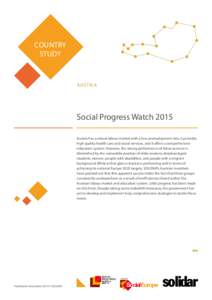 COUNTRY STUDY AU S T R I A  Social Progress Watch 2015