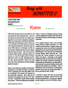 living with www.hcvadvocate.org HEPATITIS C  a series of stories written