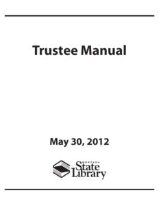 Trustee Manual  May 30, 2012 Table of Contents