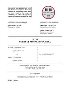 Pursuant to Ind.Appellate Rule 65(D), this Memorandum Decision shall not be regarded as precedent or cited before any court except for the purpose of establishing the defense of res judicata, collateral estoppel, or the 