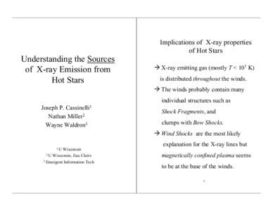 Implications of X-ray properties of Hot Stars Understanding the Sources of X-ray Emission from Hot Stars
