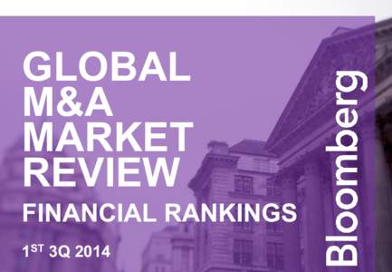 GLOBAL M&A MARKET REVIEW FINANCIAL RANKINGS 1ST 3Q 2014