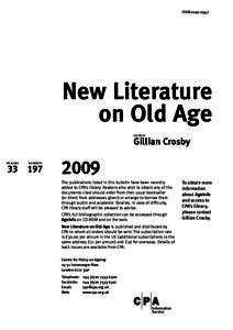 ISSNNew Literature on Old Age editor