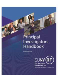 Principal Investigators Handbook December 2014  Principal Investigators Handbook