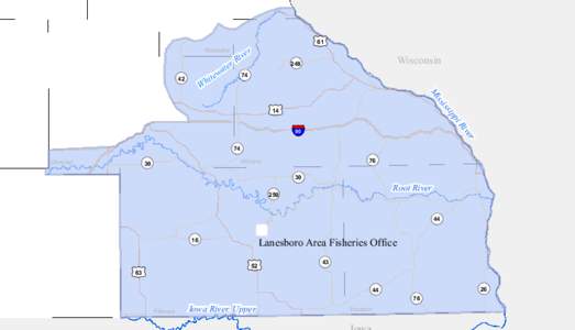 Lanesboro Fisheries area map
