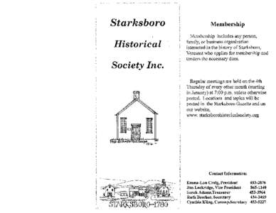 Sta,rlesboro  Membership Hístorica,l