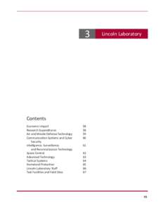 3  Lincoln Laboratory Contents Economic Impact