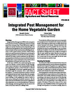 Integrated Pest Management for the Home Vegetable Garden