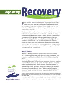 Supporting  Recovery an overview  P