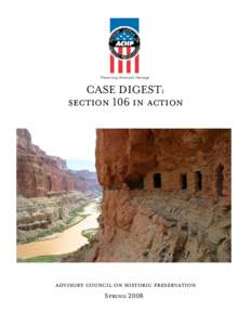 Preserving America’s Heritage  CASE DIGEST: section 106 in action  advisory council on historic preservation