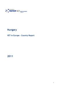 Hungary VET in Europe – Country Report[removed]