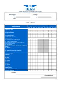 FORMULÁRIO MENSAL DO INAC PARA OS AERÓDROMOS Pessoa de Contacto : Aeródromo :  Telefone :