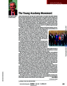 EDITORIAL  The Young Academy Movement CREDIT: (RIGHT) KATRIN STREICHER