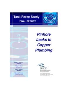 Report of the Governor’s Task Force on Pinhole Leaks in Copper Plumbing