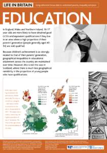 LIFE IN BRITAIN  Using millennial Census data to understand poverty, inequality and place EDUCATION In England, Wales and Northern Ireland, 16-17