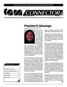 TECHNOLOGY AND MEDIA DIVISION OF THE COUNCIL FOR EXCEPTIONAL CHILDREN  CONNECTOR MAY[removed]ANYA EVMENOVA, EDITOR