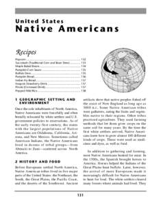 United States  Native Americans Recipes Popcorn .................................................................... 132 Succotash (Traditional Corn and Bean Stew133