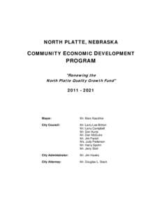 NORTH PLATTE, NEBRASKA  COMMUNITY ECONOMIC DEVELOPMENT PROGRAM 