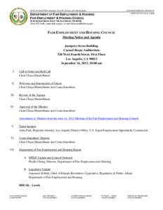 STATE OF CALIFORNIA | Business, Consumer Services, and Housing Agency  GOVERNOR EDMUND G. BROWN JR. DIRECTOR PHYLLIS W. CHENG  DEPARTMENT OF FAIR EMPLOYMENT & HOUSING