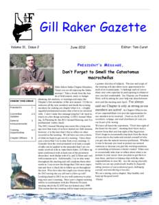 Gill Raker Gazette Volume 31, Issue 2 June[removed]Editor: Tom Curet