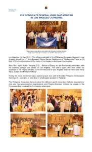 PRESS RELEASE LHLPHL CONSULATE GENERAL JOINS SANTACRUZAN AT LOS ANGELES CATHEDRAL