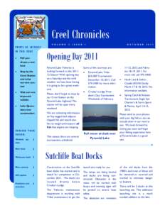 Creel Chronicles POINTS OF INTEREST IN THIS ISSUE   PLF purchases a new