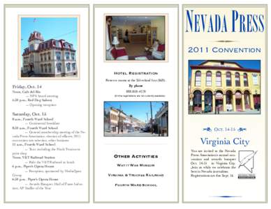 NEVADA PRESS ∑ 2011 CONVENTION  Hotel Registration