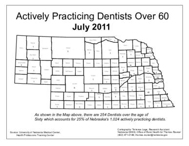 Actively Practicing Dentists Over 60 July 2011 Dawes Sioux