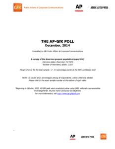 Public Affairs & Corporate Communications  THE AP-GfK POLL December, 2014 Conducted by GfK Public Affairs & Corporate Communications