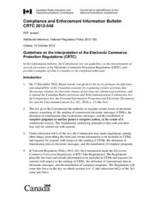 Information Bulletin CRTC[removed]