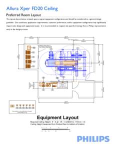 Allura Xper FD20 Ceiling Preferred Room Layout The layout shown below is based upon a typical equipment configuration and should be considered as a general design guideline. Site conditions, application requirements, cus