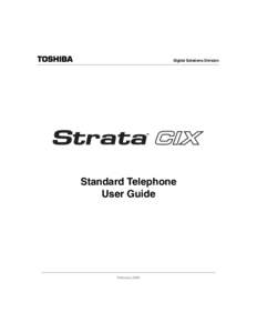 Digital Solutions Division  Standard Telephone User Guide  February 2006